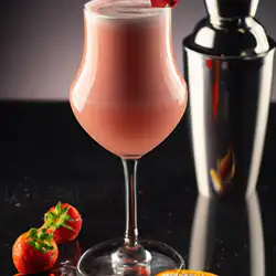 Une image de Cocktail Fraise Frappé : la boisson idéale pour les soirées d'été - image générée par IA (DALL-E)