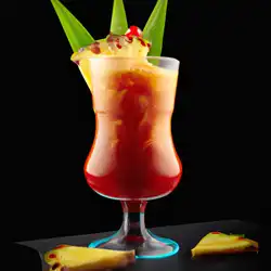 Une image de Frappé tropical, le cocktail parfait pour une soirée entre amis 🍹🌴 - image générée par IA (DALL-E)
